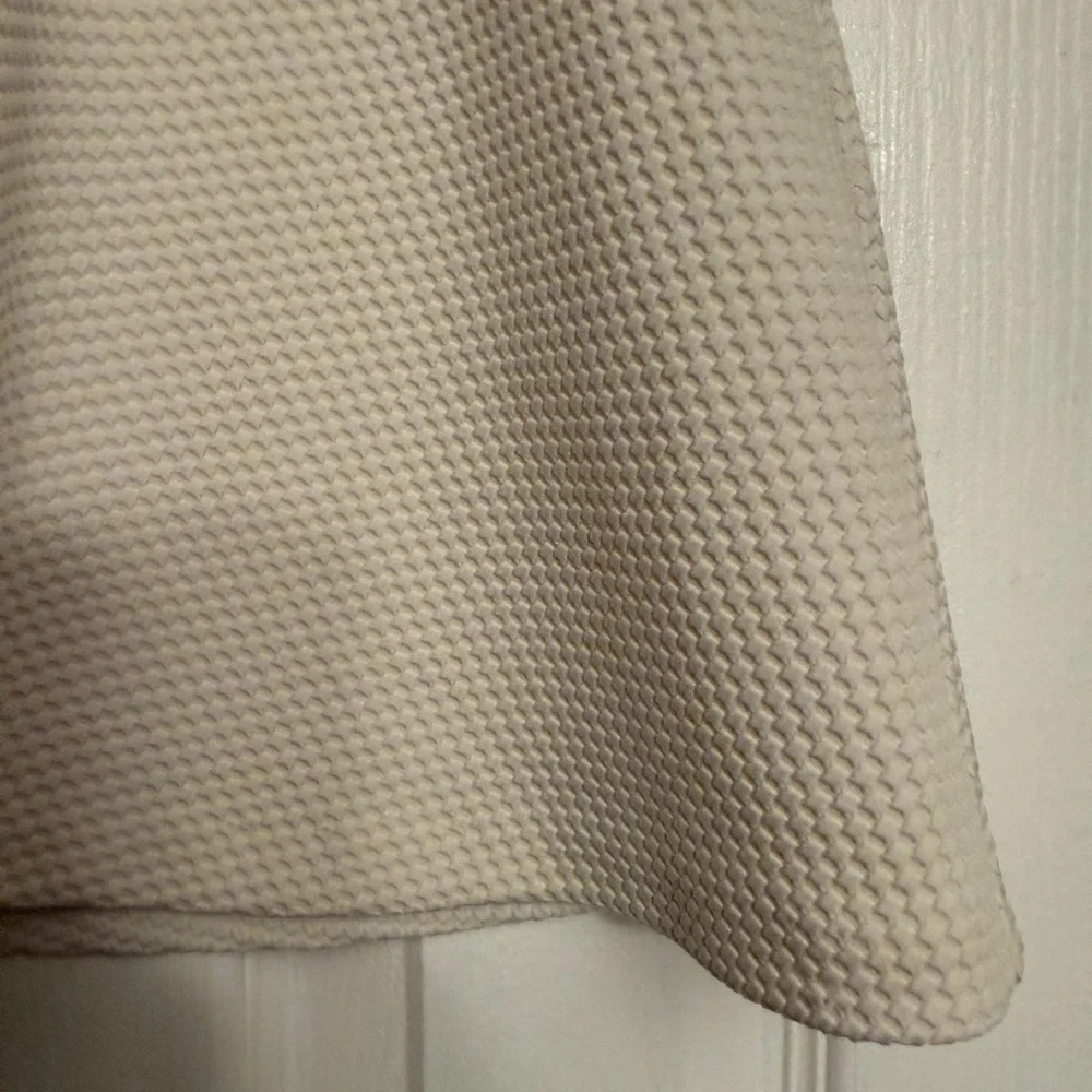 New Banana Republic Cream size 6 waffle Skirt fit flare Anthropologie $89 - Picture 2 of 5